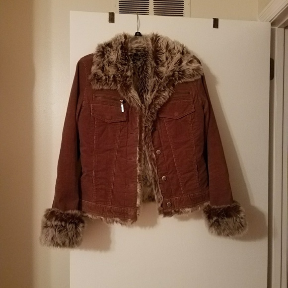 kenzie Jackets & Blazers - Kenzie curdoroy jacket with fur